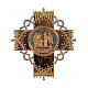 Via crucis 14 stazioni Molina croce in bronzo con corona di spine 60x50 cm s1