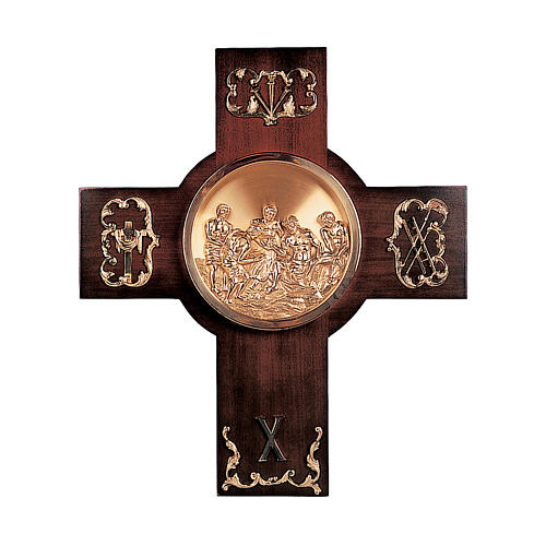 Via crucis 14 stazioni in bronzo forma a croce 70x60 cm Molina 1