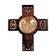 Via crucis 70x60 cm in bronzo argentato Molina 14 stazioni forma a croce s1