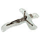Crocifisso decorativo bianco in vetro di Murano 16x10 cm s2