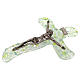 Crocifisso verde veneziano vetro Murano 16x10 cm s2
