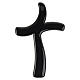 Cruz moderna de vidrio de Murano negra 25x20 cm s1