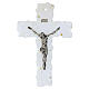 Kruzifix – Wandkreuz, Murano-Glas mit Applikationen, 25 × 20 cm s1