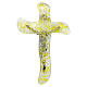 Croix en verre de Murano jaune 30x25 cm Made in Italy s3