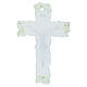 Croix en verre de Murano 30x20 cm avec détails verts s3