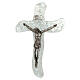 White Murano glass crucifix, 16x10 in, wall hanging s1