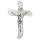 Cruz vidrio de Murano blanco 40x25 cm para colgar s3
