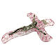 Pink Murano glass wall crucifix, 16x10 in s2