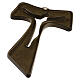 Cruz tau vidro Murano 40x25 cm design moderno cor bronze s4