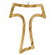 Tau cross, 8 in, carved in olive wood with shaped internal opening s1