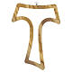Tau cross 20 cm carved in olive wood with central opening s3
