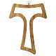 Tau wall cross 15 cm with openwork on olive wood s1
