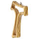 Tau cross, 4 in, contoured with internal cut-out in natural olive wood s2