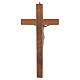 Crucifix bois acajou olivier corps Christ métal 25 cm s4