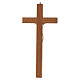Mahogany crucifix with gilded details and Christ in relief, 10 in s4