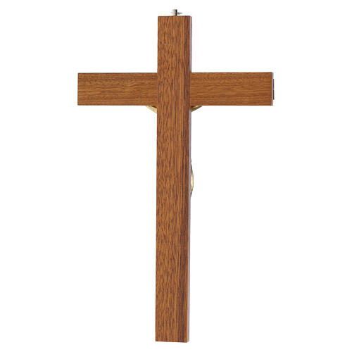 Crucifijo pared caoba detalles dorados figura Cristo dorada 30 cm 4