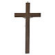 Crucifix bois de charme foncé insert central clair corps du Christ en métal 25 cm s4