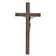 Wall crucifix in dark hornbeam with light insert and silver-plated corpus, 12 in s4