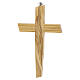 Crucifix with Christ's body in silver-plated metal on olive wood cross, 5 in s4