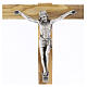 Crucifijo artesanal olivo aleación plateada 30 cm s2