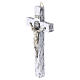 St Benedict cross silver-plated with wood-effect finish, 16x8 cm s2