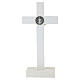 Crucifixo São Bento de mesa resina branca 25x10 cm s4