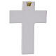 Cruz de resina y vidrio de Murano efecto madera blanca 13,5x10 cm s3