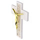 Murano glass wall crucifix with gold details, 5x4 in s2