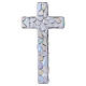 Multicolour Murano glass cross with silvery Christ, 6x4 in s3