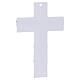 Murano satin glass wall crucifix with pink details, 6x4 in s2