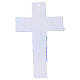 Modern Murano glass cross white with blue inserts 16x10.5 cm s2