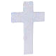 Cruz de vidrio de Murano transparente con fragmentos multicolores 16x10,5 cm s2