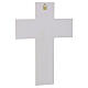 Modern Wall Crucifix with Clear Murano Glass, 32.5 x 18 cm s3