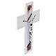 Murano glass wall cross with resin pink decor, 30x20 cm s2
