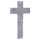 Murano glass wall cross with colored murrine and silver-finished Christ, 35x20 cm s3