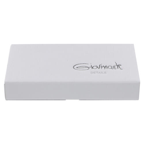 Decorative bow-shaped white ceramic cross with hammered-effect inserts, 6x4 in 5