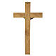 Croix murale 30x20 cm bois d'olivier fond doré Christ en zamak s4