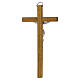 Wall cross, 6x3 in, light wood with zamak Christ s4