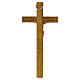 Croce parete 20x10 cm legno chiaro con figura Cristo in metallo s4