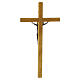 Wall crucifix 30x16 cm in light wood with Christ, silver details s4