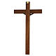 Dark Wood Wall Crucifix with Brass Christ, 30x15 cm s4