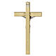 Metal wall cross 20x10 cm silver finish with zamak body of Christ s4