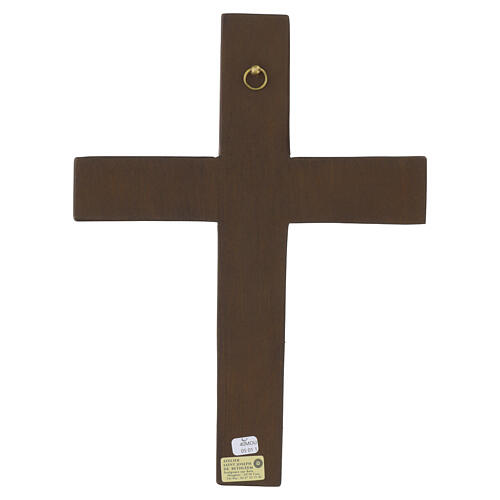 Cristo na cruz túnica branca em relevo 33 cm 4