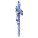 Crucifijo Mosaico 16x10 cm vidrio Murano Cristo plateado s3