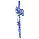 Murano Glass Mosaic Cross in Blue with Silvered Body, 25x15 cm s3