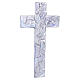 Murano Glass Mosaic Cross in Blue with Silvered Body, 25x15 cm s4