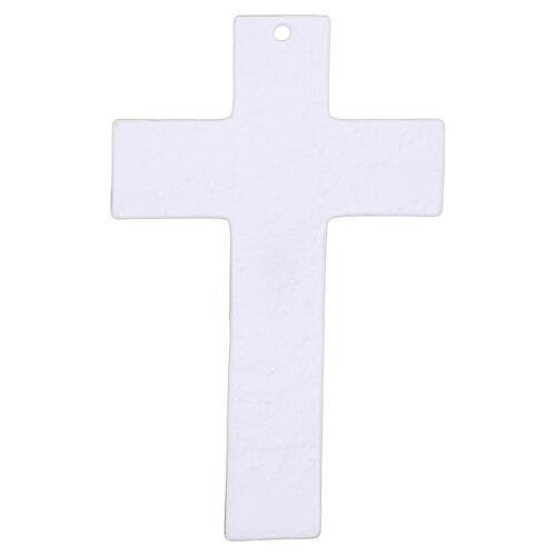 Murano glass wall crucifix with heart motif, 15x10 cm, gold-finished Christ figure 4