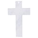 Sahar Murano glass cross with silvered resin body of Christ, 16 cm s4