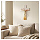 Murano glass crucifix 35x20 cm with heart decor and gilded body of Christ s2