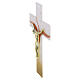 Murano glass crucifix 35x20 cm with heart decor and gilded body of Christ s3